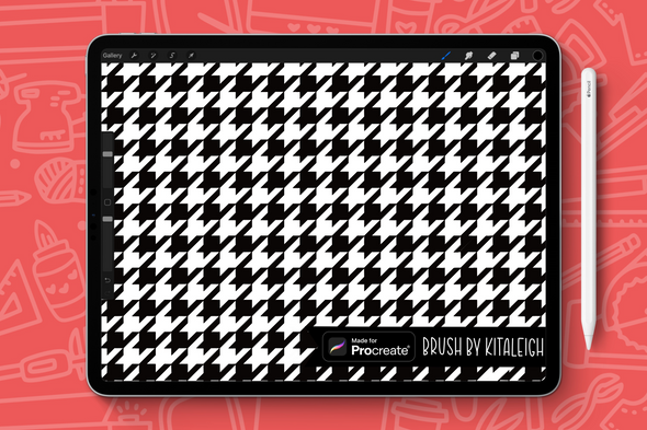 Houndstooth Repeat Pattern Procreate Brush
