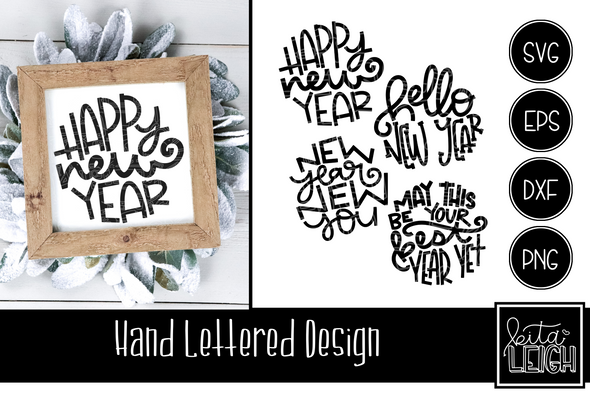 Hand Lettered New Year Rounds
