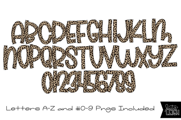 Leopard Alphabet for Sublimation/Print