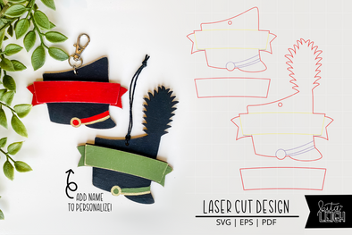 Marching Band Laser Bag Tag Cut File | Christmas Ornament SVG