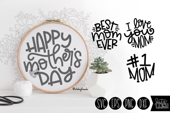 Mothers Day Hand Lettered Rounds