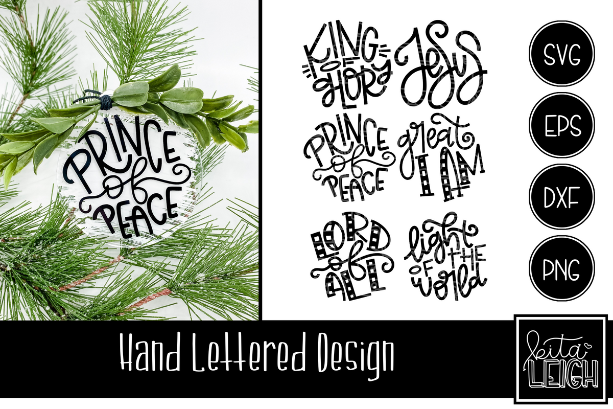 Hand Lettered Names of Christ Set 1 Rounds – Kitaleigh LLC