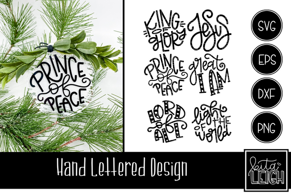 Hand Lettered Names of Christ Set 1 Rounds
