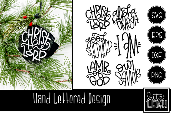 Hand Lettered Names of Christ Set 3 Rounds