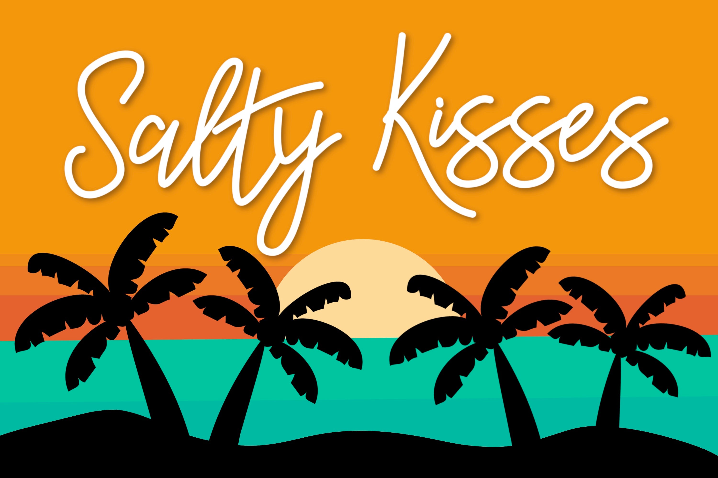 Salty Kisses a Handwritten Font