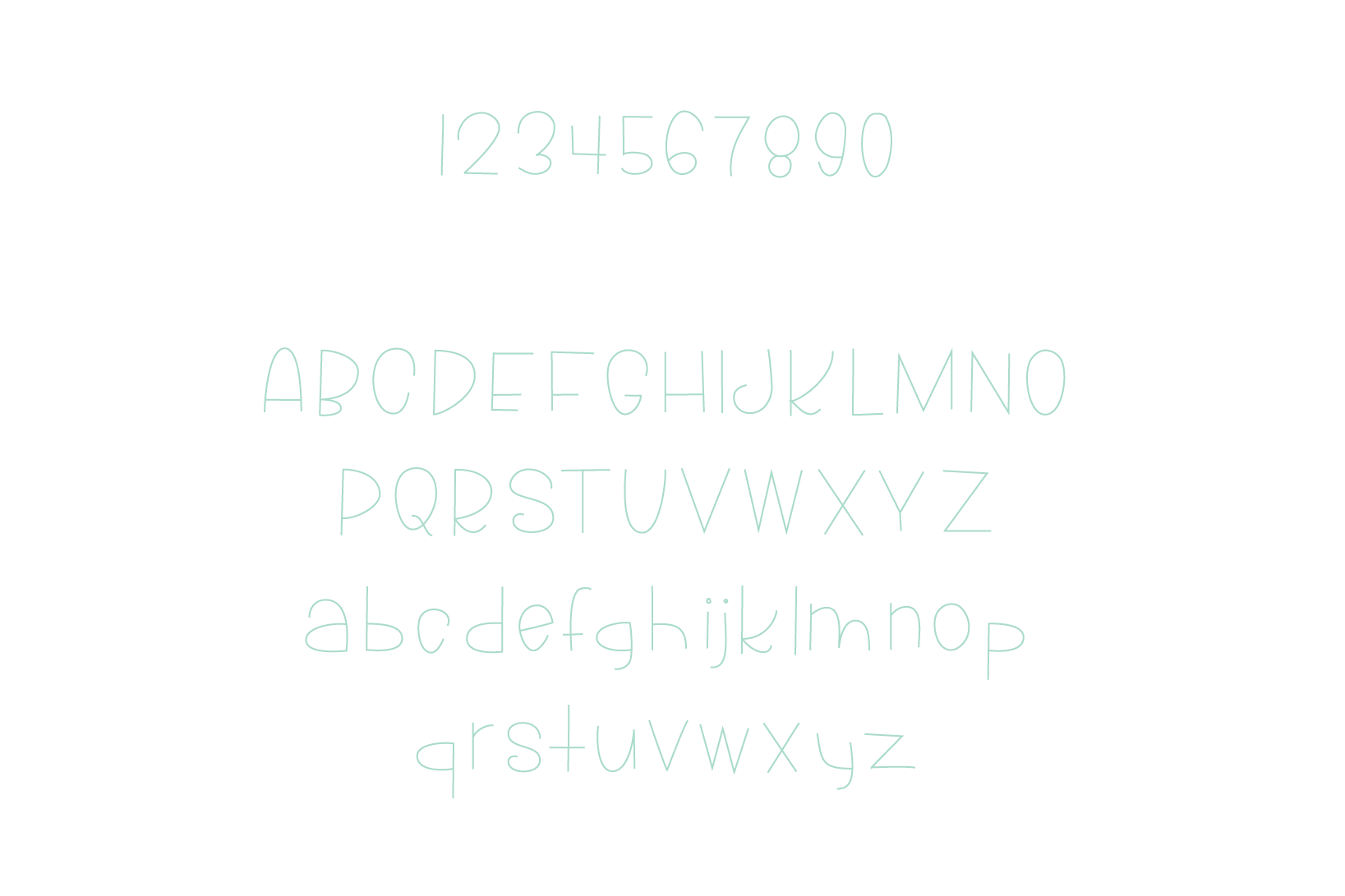 Skinny Mint a Hairline font for Scoring, Sketch Pens and Foil Quill