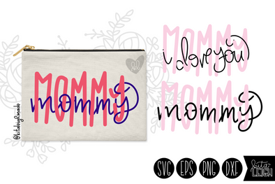 Stacked Interlocking Mommy SVG
