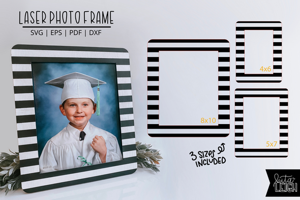 Stripes Picture Frame | Laser Cut Photo Frames
