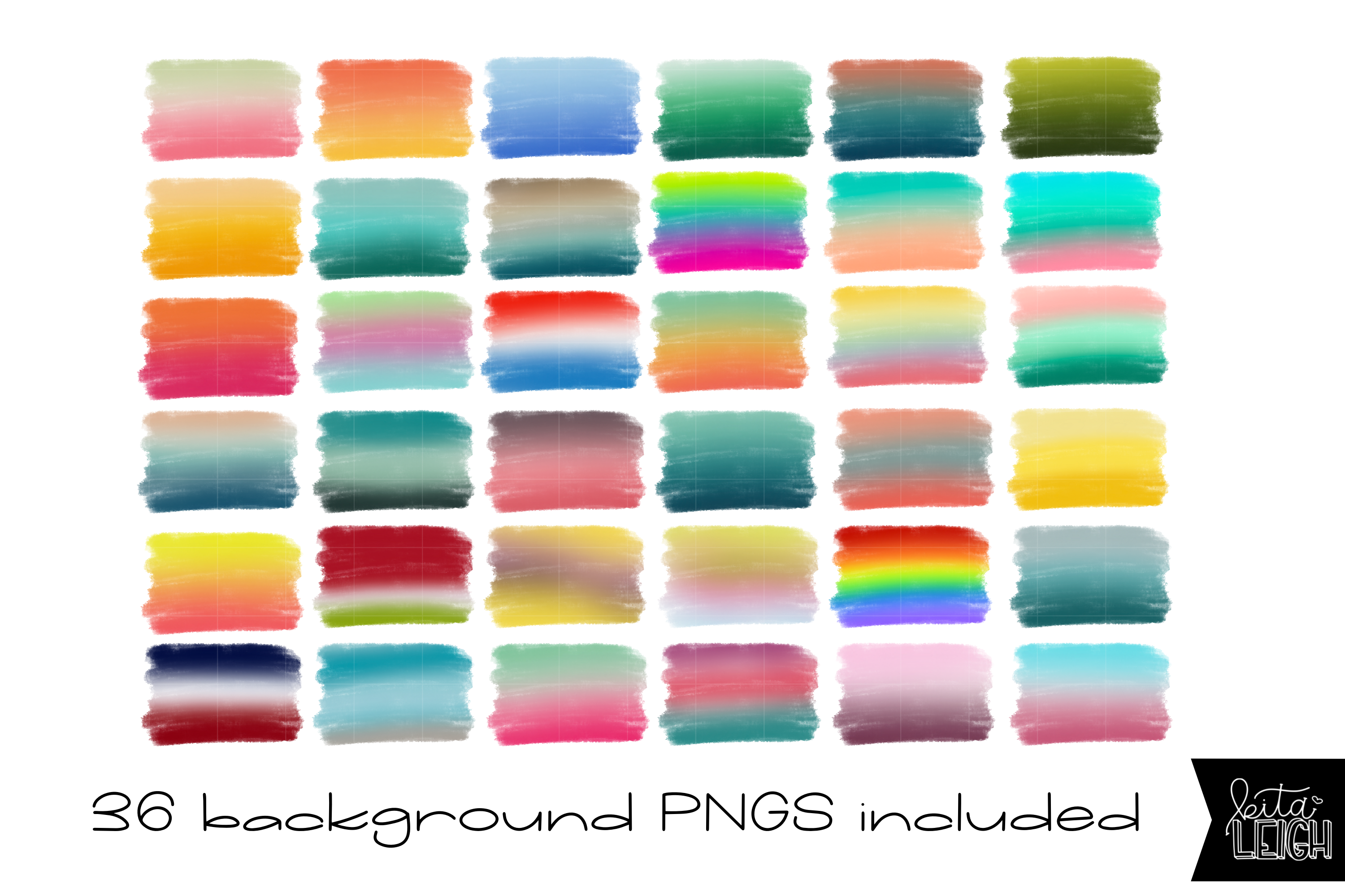 Summer Rectangle Colour Summer Gradient Rectangle Elements for Sublimation/Print Backgrounds ...