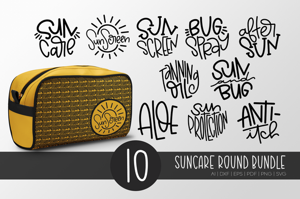 Sun and Bug Organization Hand Lettered Rounds