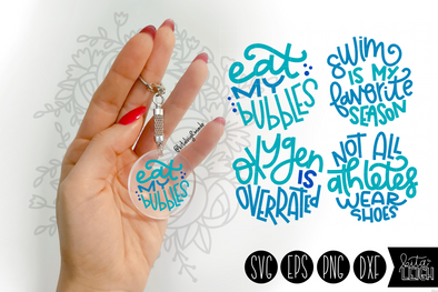 Swim Hand Lettered Rounds