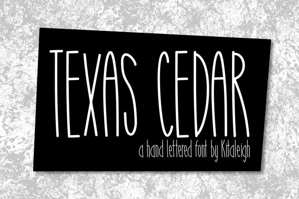 Texas Cedar a hand lettered font