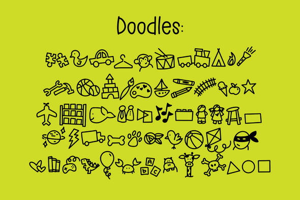 Toybox a Hand Lettered Doodle Font