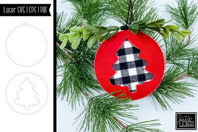 Laser Tree Cutout Christmas Ornament Design