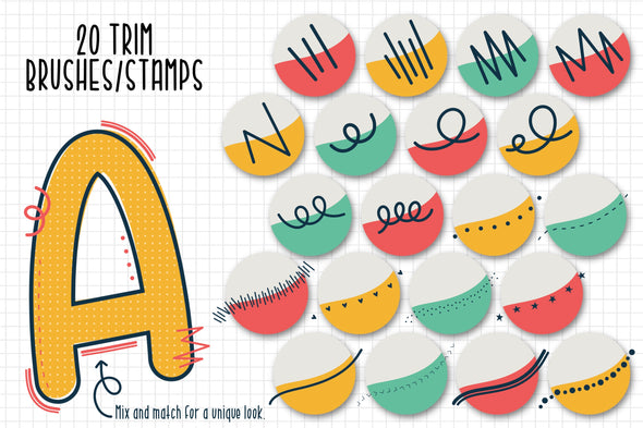 122 Procreate Brushes | Alphabet Creator Tool Kit
