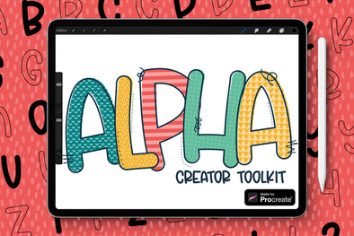 122 Procreate Brushes | Alphabet Creator Tool Kit