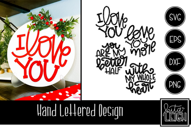 Hand Lettered  Valentine's Day Rounds Set 3