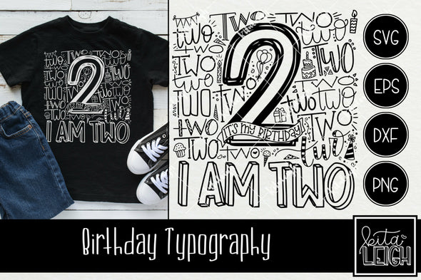 2nd Birthday Typography