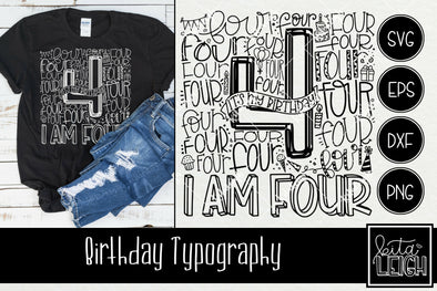 4th Birthday Typography