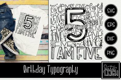 5th Birthday Typography