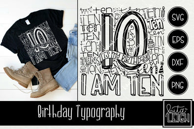10th Birthday Typography