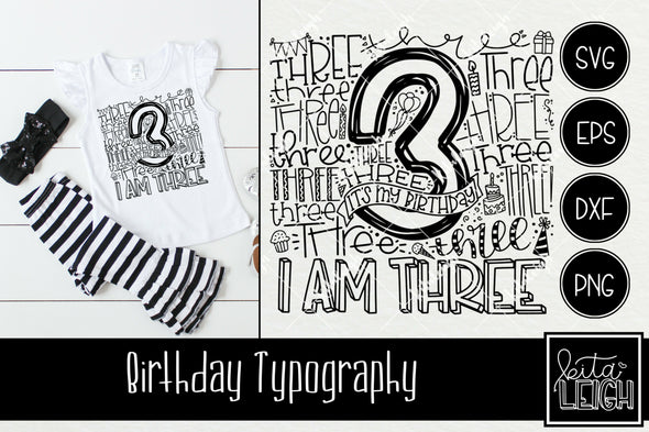 Birthday Typography Bundle