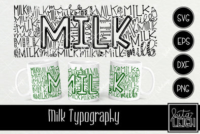 Christmas Milk Typography
