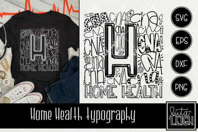 Home Health CNA Typography