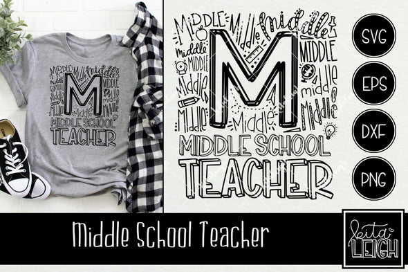 Middle School Teacher Typography