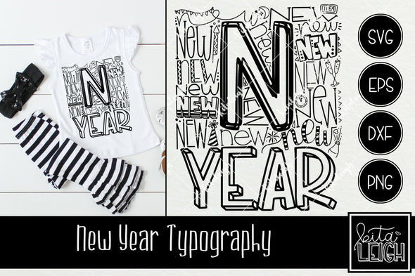 New Year Typography