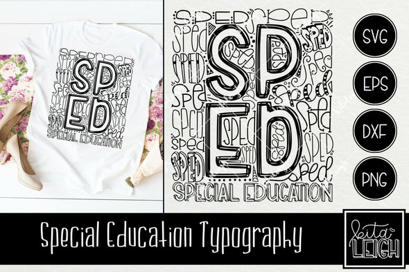Special Education SPED Typography