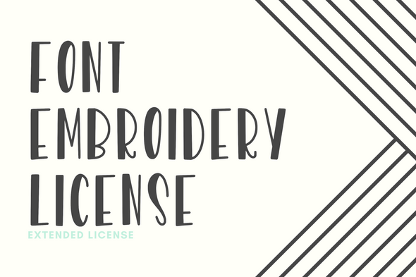 Extended Font Embroidery License