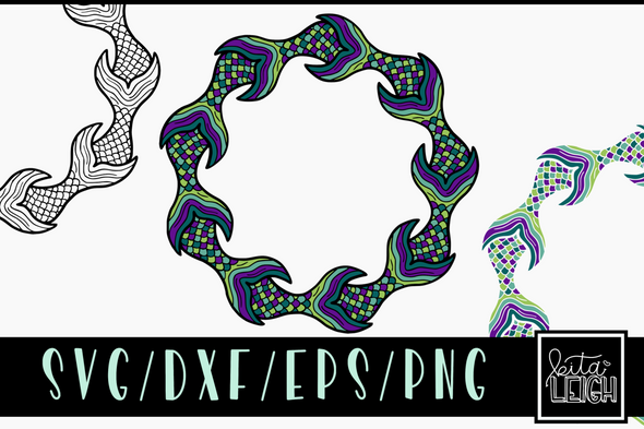 Mermaid Mandala SVG Cut File and PNG Sublimation File