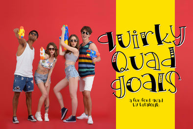 Quirky Quad Goals a font Quad!