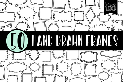50 Hand Drawn Frames Bundle
