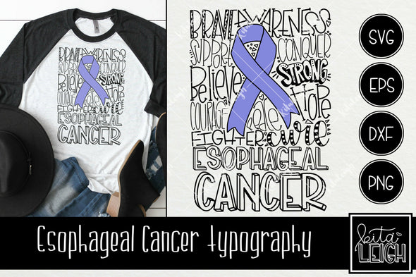 Esophageal Cancer Awareness Typography