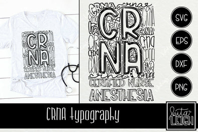 CRNA Anesthesia Typography