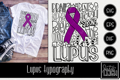 Lupus Awareness Typography SVG
