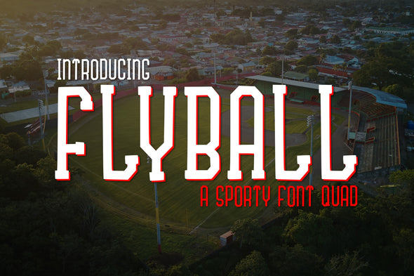 Fly Ball a Sporty Font Quad