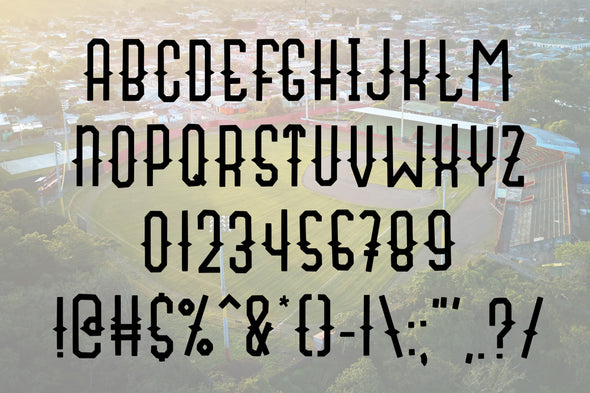 Fly Ball a Sporty Font Quad