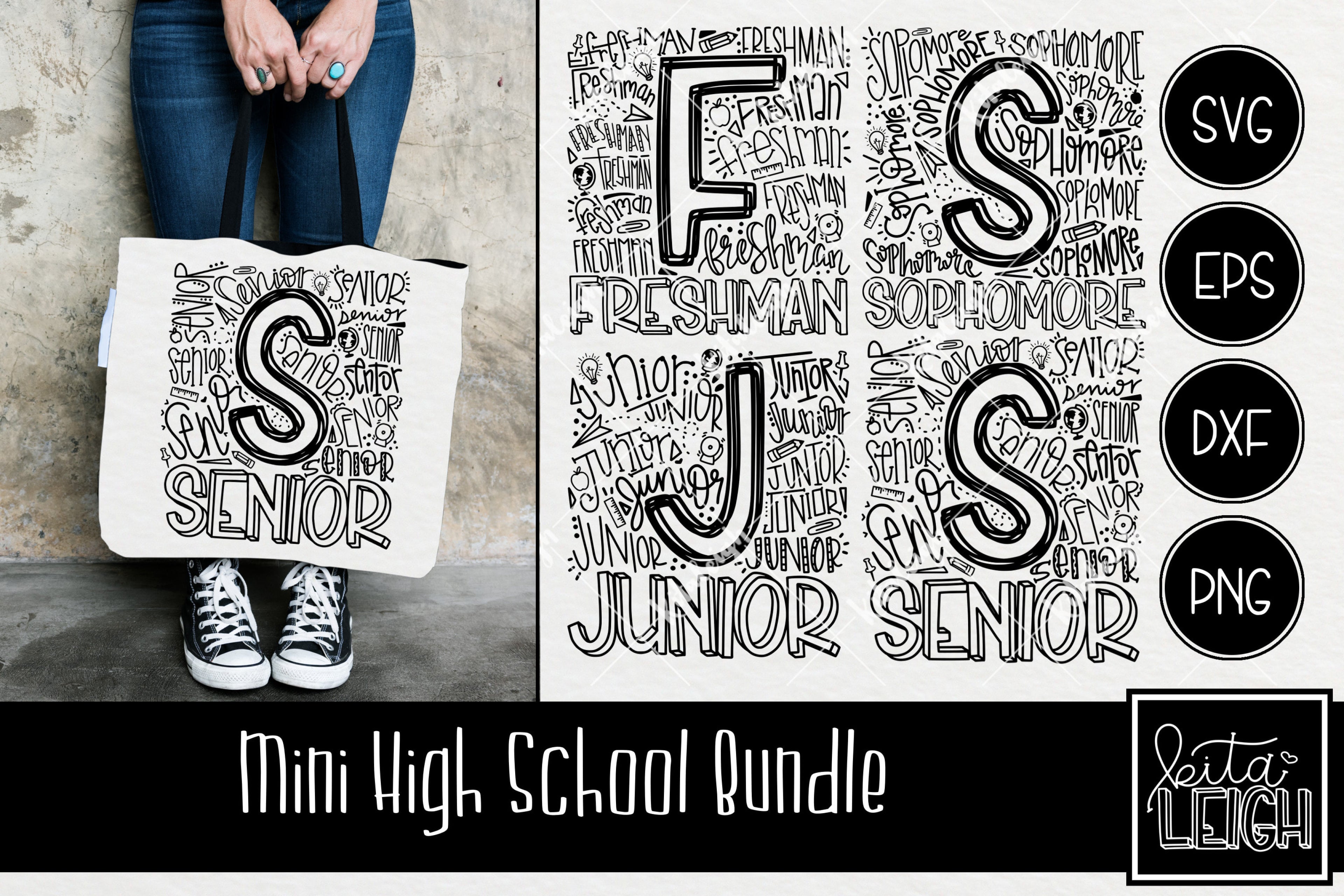 Mega School Typography SVG Bundle