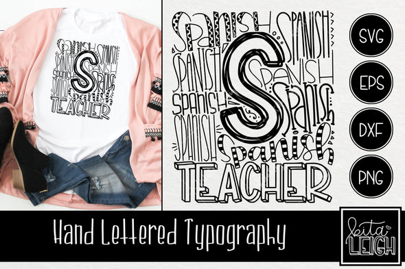 Spanish Teacher Typography SVG