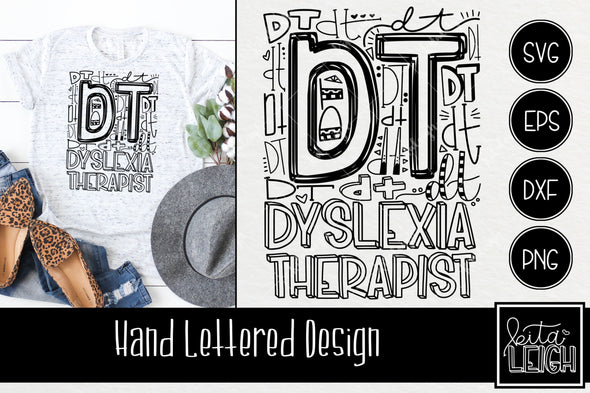 Dyslexia Therapist Typography SVG