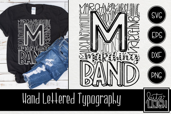 Marching Band Typography SVG