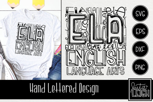 English Language Arts Typography SVG