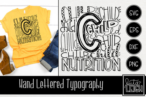 Child Nutrition Typography SVG