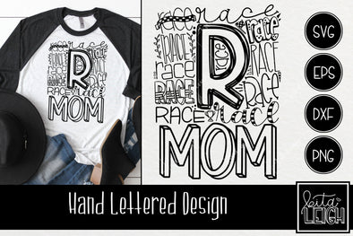 Race Mom Typography SVG