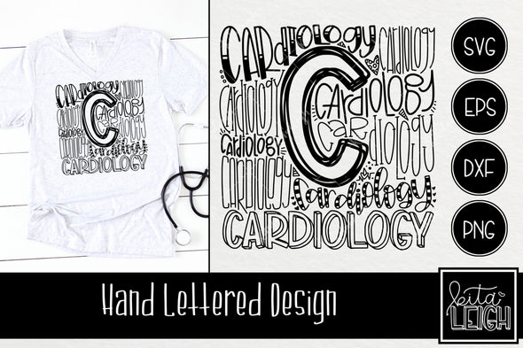 Cardiology Typography SVG