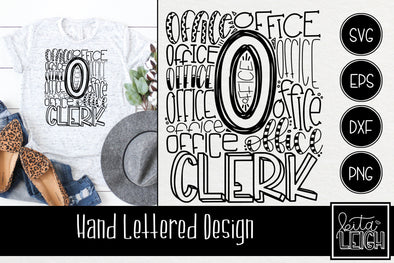 Office Clerk Typography SVG