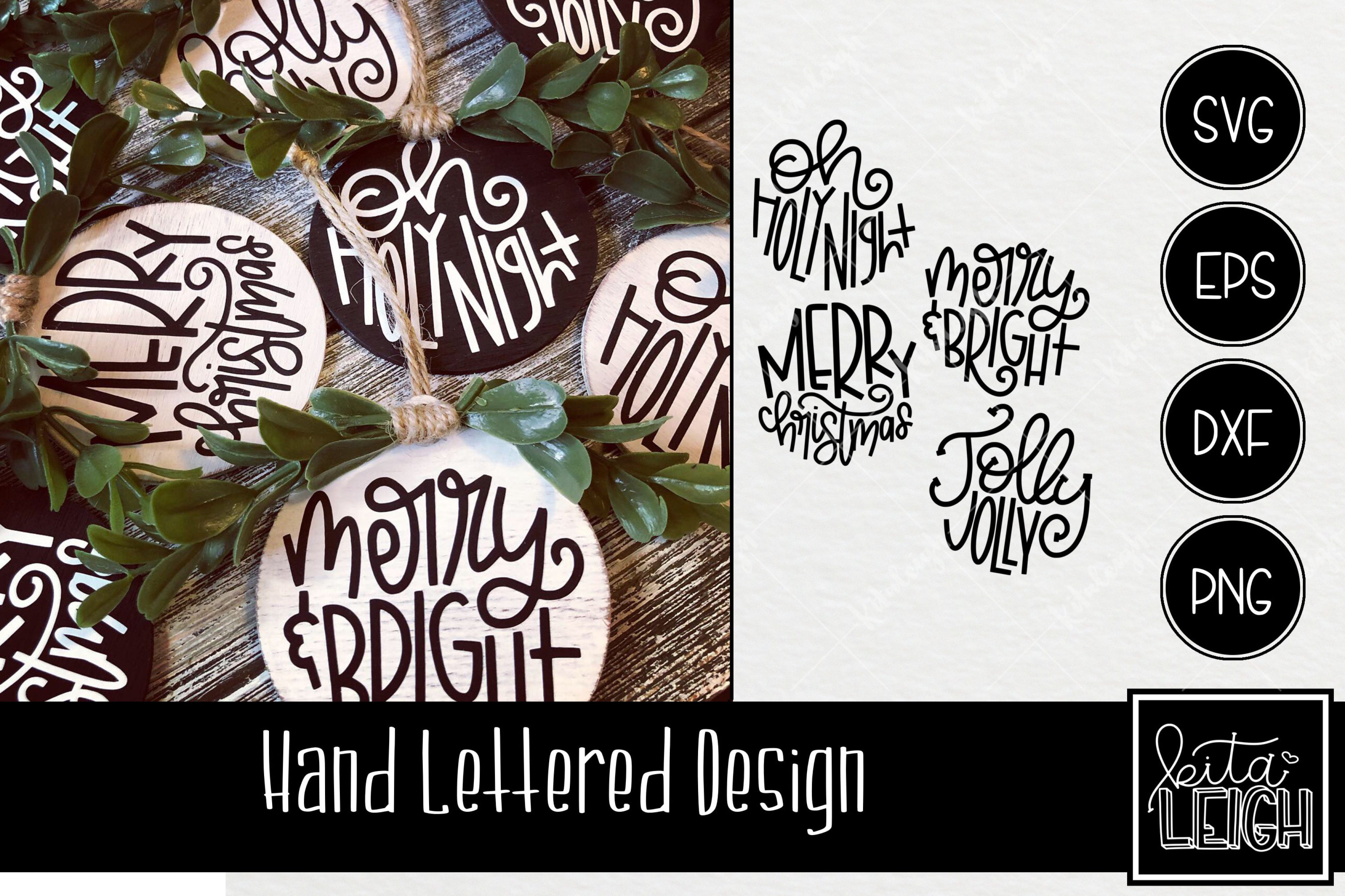 Hand Lettered Christmas Rounds SVG